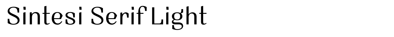 Sintesi Serif Light